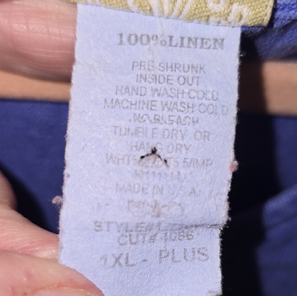 Match Point Blue Linen Sleeveless Top - Picture 4 of 6